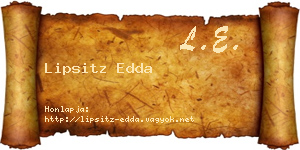 Lipsitz Edda névjegykártya